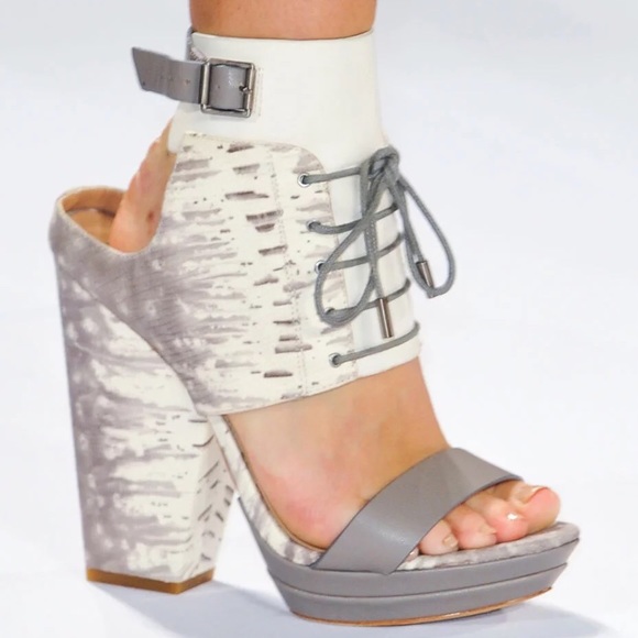 BCBGMaxAzria Shoes - BCBG Runway Snakeskin lace up heels